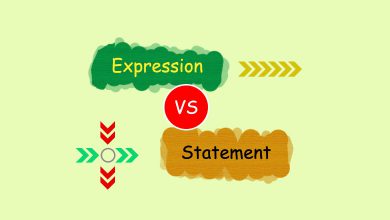 فرق expression و statement
