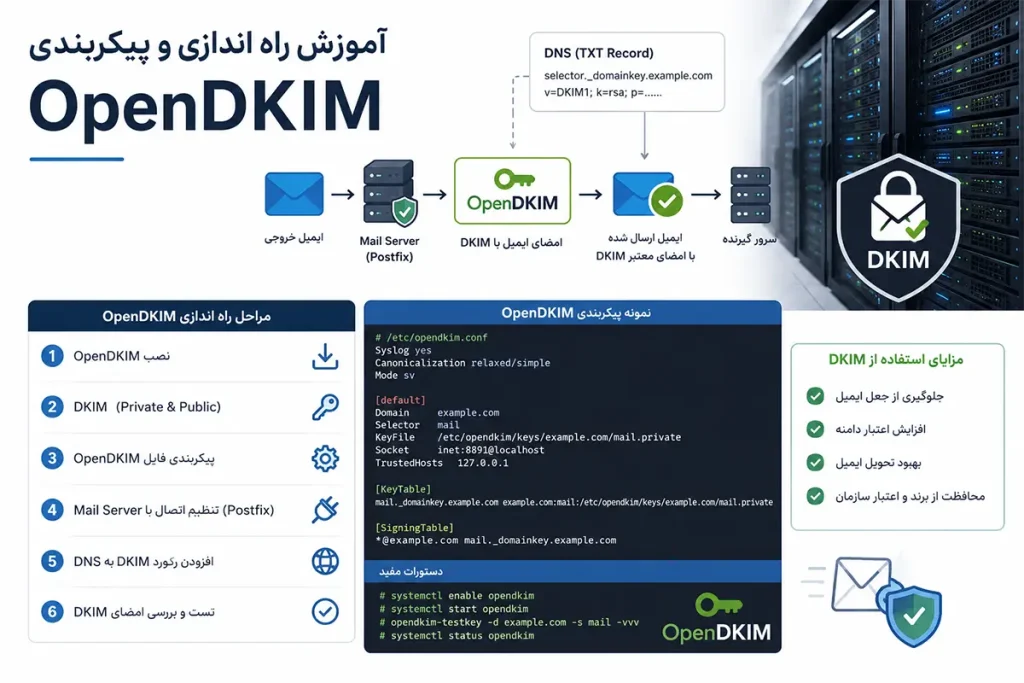 آموزش راه اندازی و پیکربندی OpenDKIM